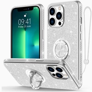 New Glitter Bling iPhone 13 Pro Case with Ring Stand